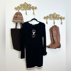 Black sweater dress with sparkly bottom M